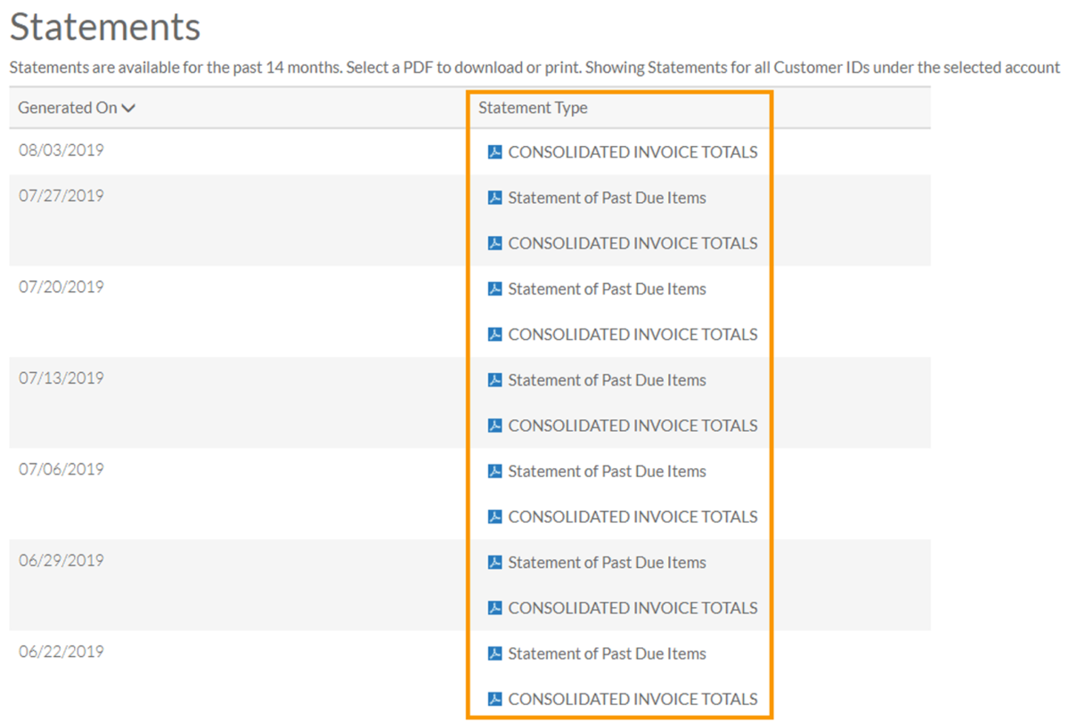 View Statements – iConnectData Help Center